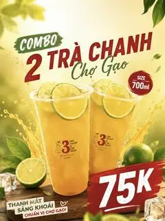 Hình ảnh Combo 75K- 2 Trà Chanh Chợ Gạo Size To