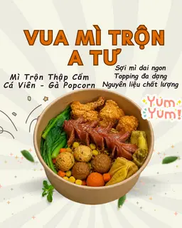 Hình ảnh Mì Trộn Thập Cẩm Cá Viên + Gà Popcorn
