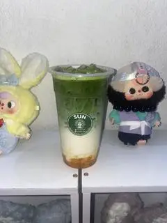 Hình ảnh Matcha latte đào