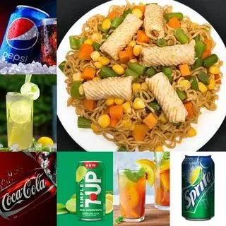 Hình ảnh Mỳ trộn mực xoắn + 1 thức uống