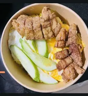 Hình ảnh Combo cơm thịt heo chiên giòn - canh rong biển