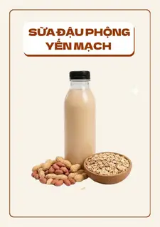 Hình ảnh Sữa đậu phộng yến mạch