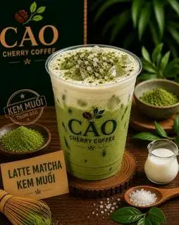 Hình ảnh Latte matcha kem muối