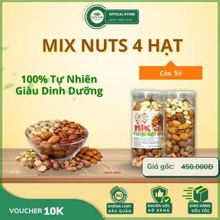 Hình ảnh HẠT DINH DƯỠNG MIX 4 LOẠI CÒN VỎ: Macca, Hạnh Nhân, Hạt Dẻ, Hạt Điều