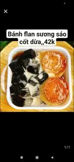 Hình ảnh bánh flan sương sáo cốt dừa 