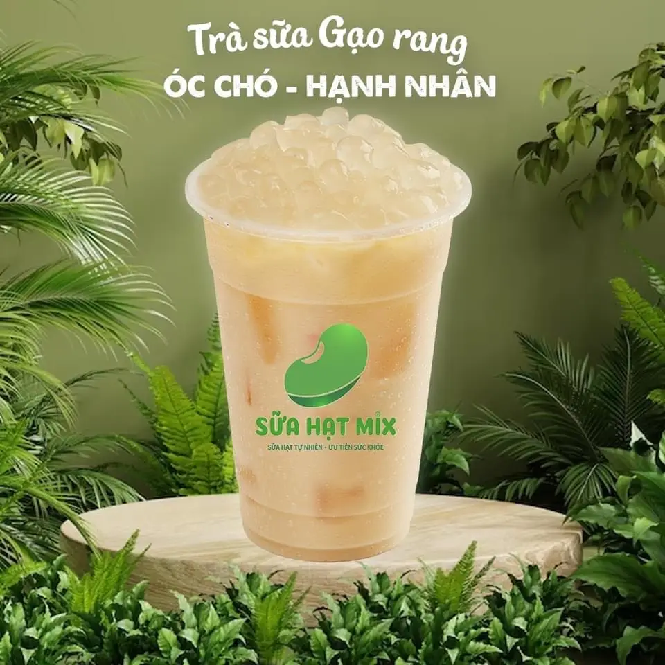 Hình ảnh Trà Sữa Gạo Rang mix 2 vị Sữa Hạt
