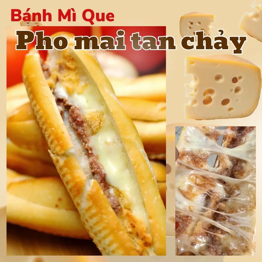 Hình ảnh Combo Hot siêu Ngon Bánh Mì Que Hải Phòng Pho Mai Tan Chảy
