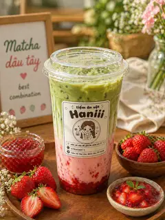 Hình ảnh Matcha Latte Dâu 