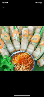 Hình ảnh combo 10 gổi cuốn tôm thịt +1 trà tắt 