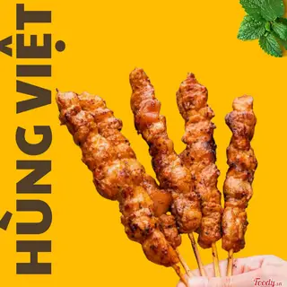 Hình ảnh Thịt Xiên Nướng Than Hoa/cây