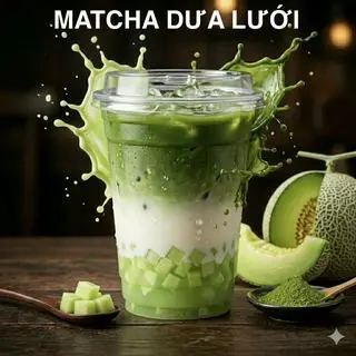 Hình ảnh MATCHA DƯA LƯỚI - ly 700ml