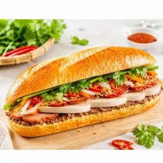 Hình ảnh Bánh Mì Pate Chả Lụa - FULL TOPPING