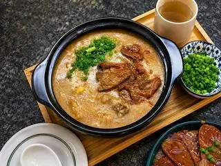 Hình ảnh Cháo sườn thường + Sữa đậu nành