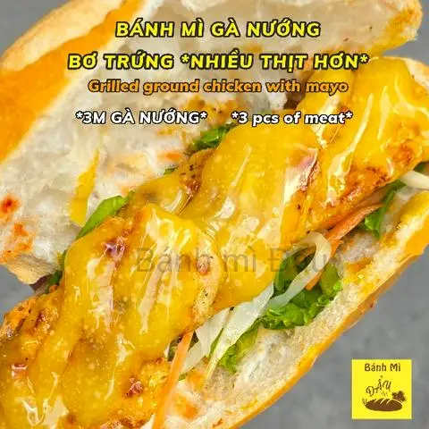 Hình ảnh *Bơ trứng**Nhiều thịt hơn* Bánh mì gà nướng 