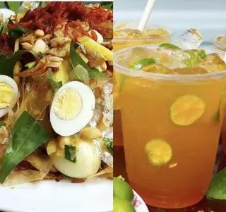 Hình ảnh Combo bánh tráng trộn + Trà Tắc