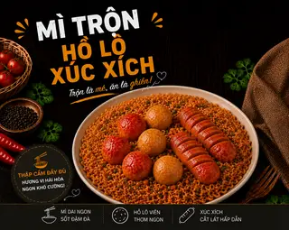 Hình ảnh Mì Trộn Hồ Lô Xúc Xích
