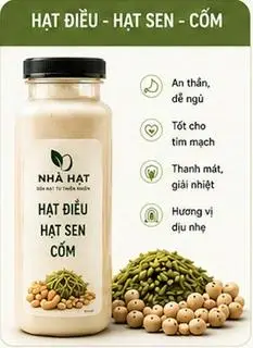 Hình ảnh Sữa hạt sen - hạt điều - cốm