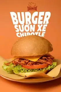 Hình ảnh Burger sườn xé 