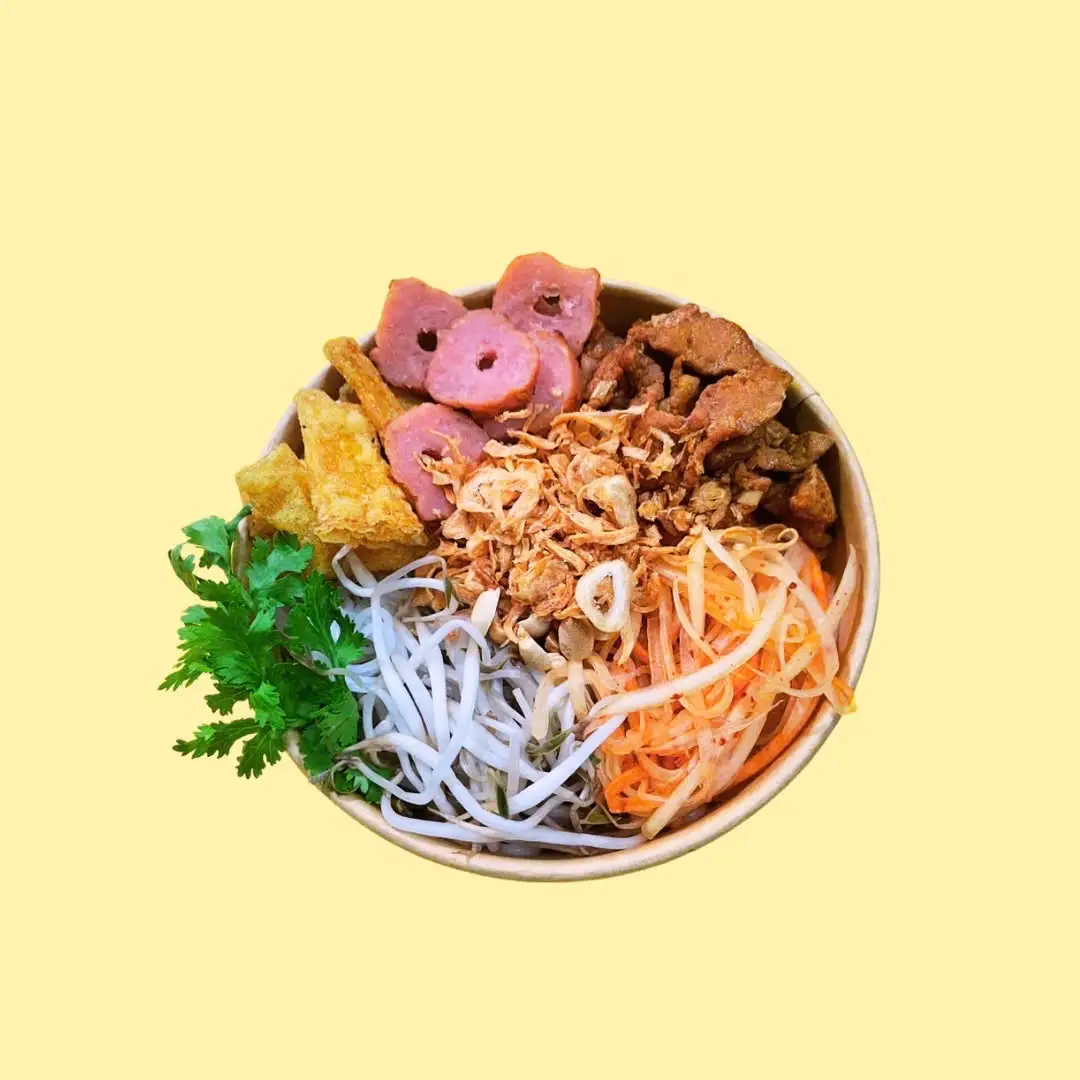 Hình ảnh Bún trộn thịt nướng ram giòn