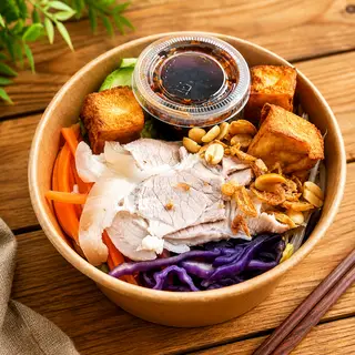 Hình ảnh Bún trộn thịt heo đậu hủ