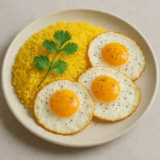 Hình ảnh Cơm trứng ốp la ( 3 trứng )