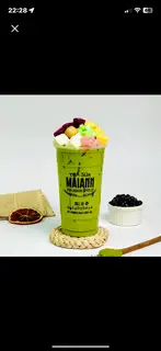 Hình ảnh Trà sữa Thái xanh full topping
