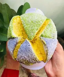 Hình ảnh Phú sĩ khoai môn mix lá dứa 14cm