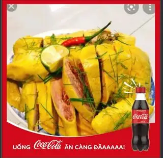 Hình ảnh Gà Hấp Lá Chanh 1/2 Con + Xôi + Dưa Chuột + Coca