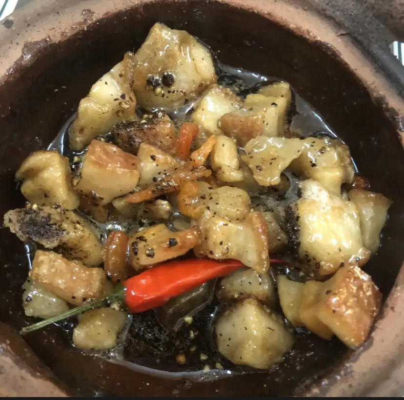 Hình ảnh Cơm trắng + kho quẹt-rau luộc