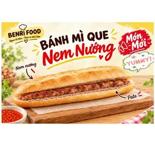 Hình ảnh Bánh mì que pate nem nướng