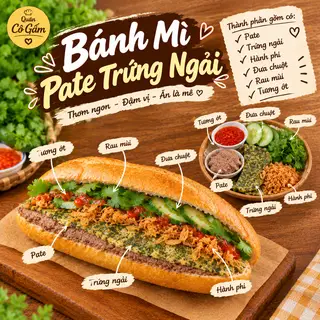 Hình ảnh Bánh Mỳ Pate Trứng Ngải