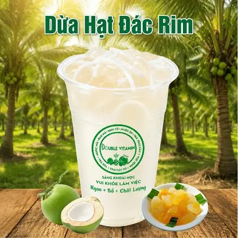 Hình ảnh Nước dừa + hạt đác rim đường phèn