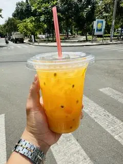 Hình ảnh Cam vắt mix Chanh dây nguyên chất - ly lớn