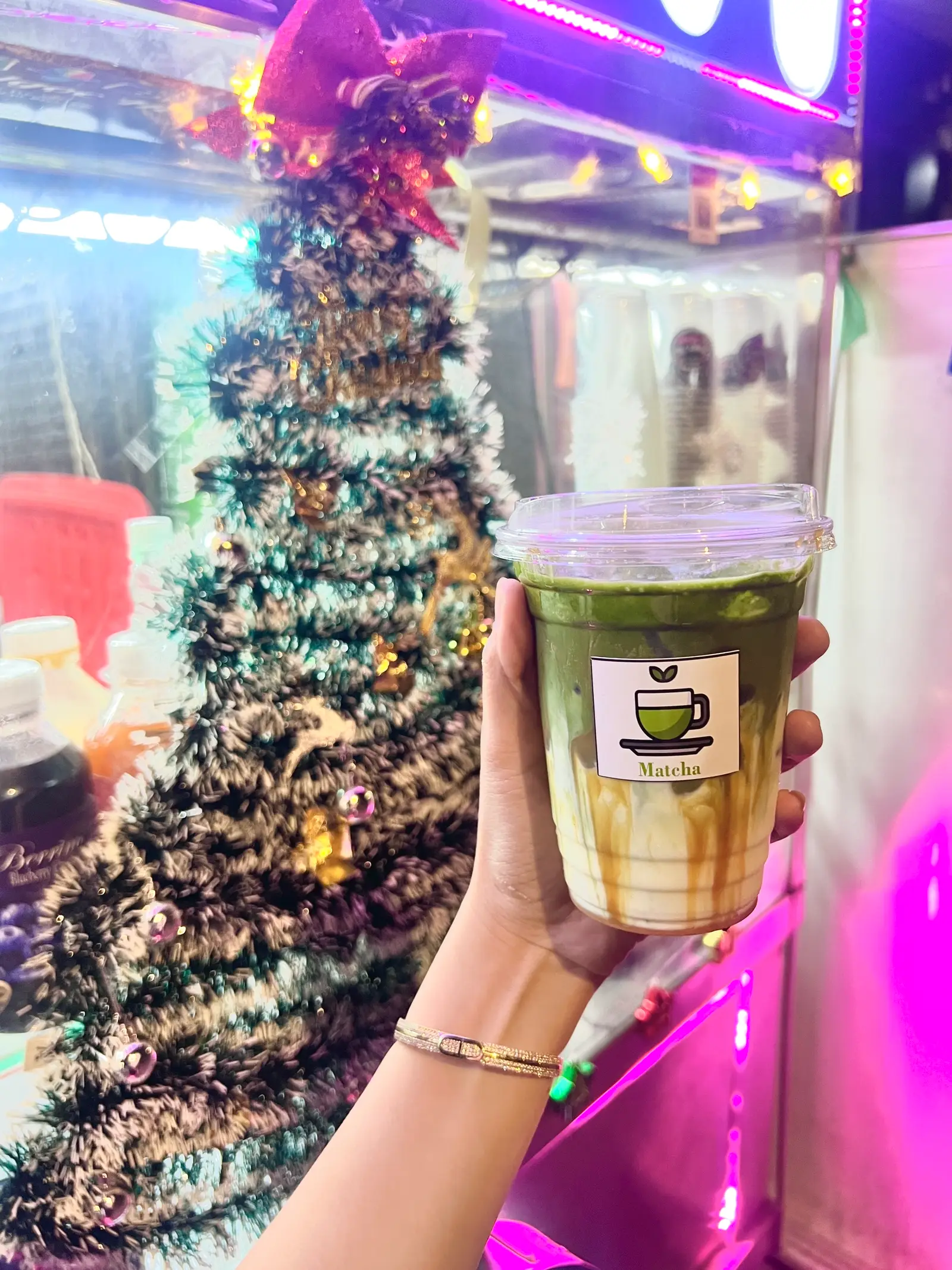 Hình ảnh Matcha latte caramel