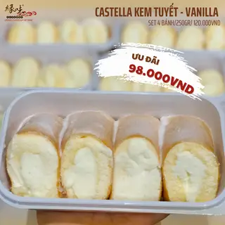 Hình ảnh SET 4 Bánh Castella Kem Tuyết - Vanilla