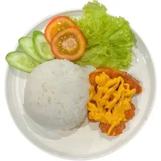 Hình ảnh Cơm gà sốt phô mai