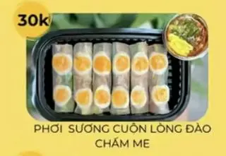 Hình ảnh phơi sương cuốn lòng đào mắm me 