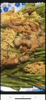 Hình ảnh móng tay xào mì rau muống 