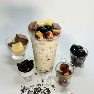 Hình ảnh Trà Sữa Đậu Đỏ Full Topping / Red Beans Full Topping Milk Tea