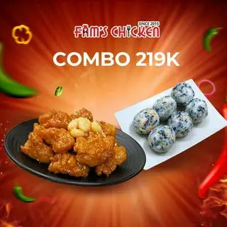 Hình ảnh Combo gà rán không xương half - cơm nắm