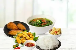 Hình ảnh Bún cá chấm đậu phụ giòn
