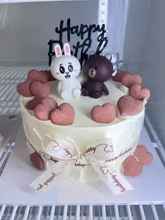 Hình ảnh Bánh Kem Gấu Thỏ Trái Tim