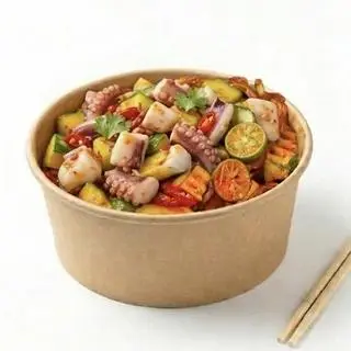Hình ảnh Râu mực sốt thái