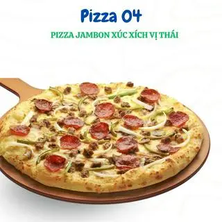 Hình ảnh Pizza jambon  & xúc xích vị thái