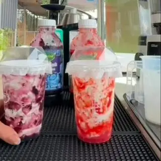 Hình ảnh Latte việt quất