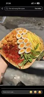 Hình ảnh Bánh tráng ủ bơ trộn đặc biệt+Hồng tra tắc