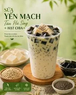 Hình ảnh Sữa yến mạch tàu phớ hạt chia