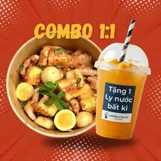 Hình ảnh Combo Tiết Kiệm : 1 Chân Gà Mix Trứng Non Sốt Thái & 1 Ly Nước
