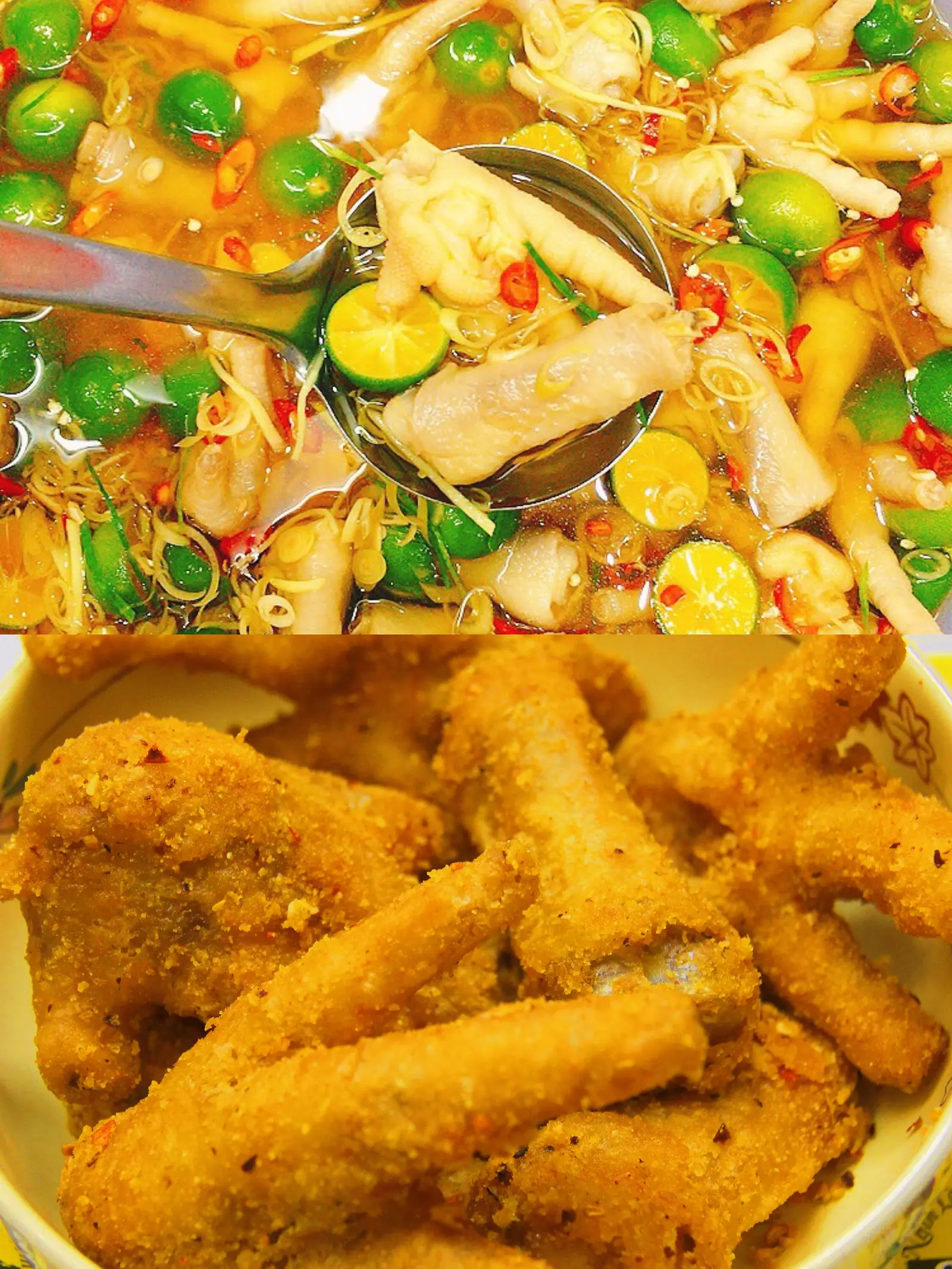 Hình ảnh Combo 5 :  Chân Gà X.X Sả Tắc + Chân Gà X.X Rang Muối