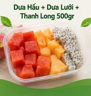 Hình ảnh Dưa Hấu + Dưa Lưới + Thanh Long 500gr